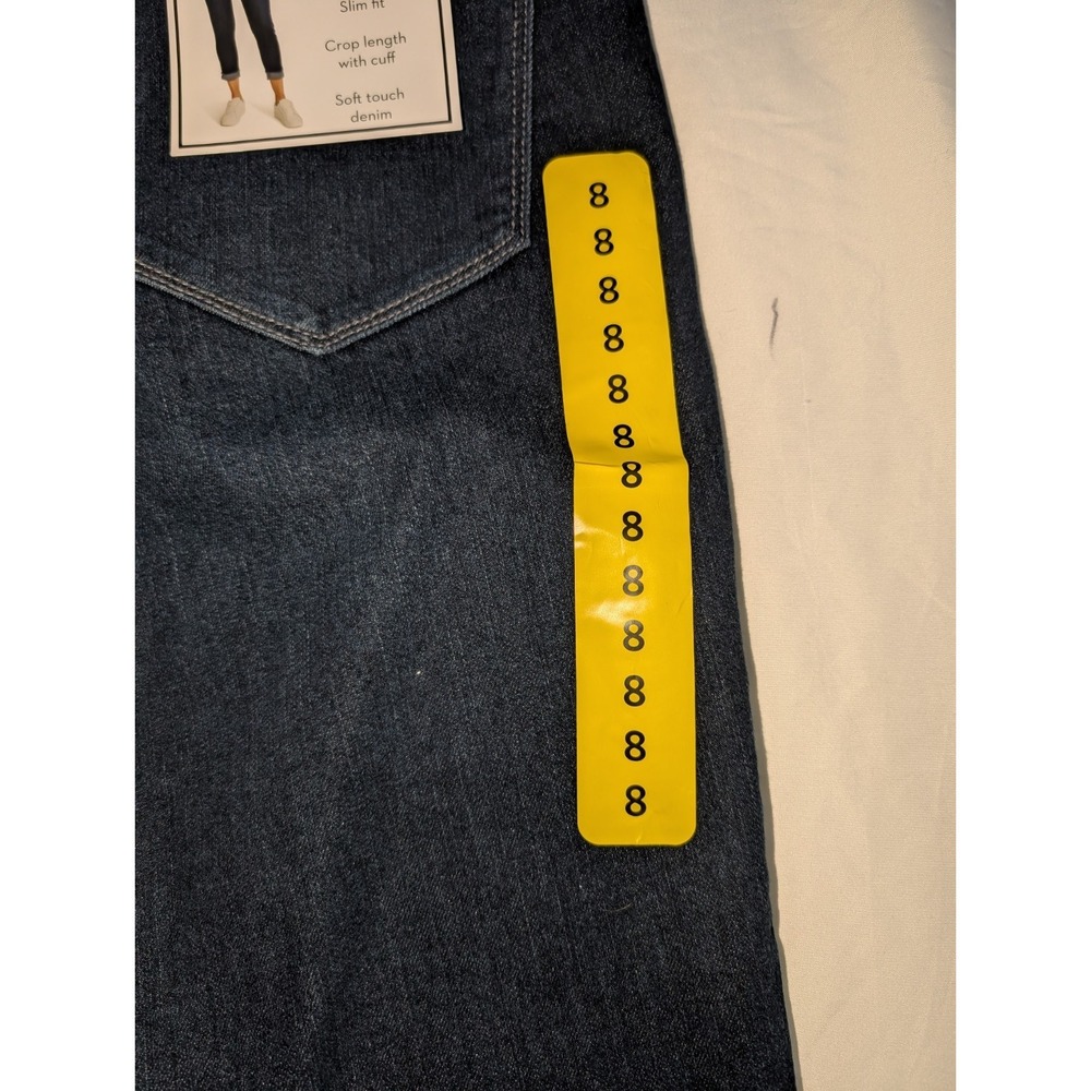 NWT Nine West Women's Size 8 Gramercy Crop Slim Fit Soft Touch Denim Jeans NEW - Picture 6 of 7